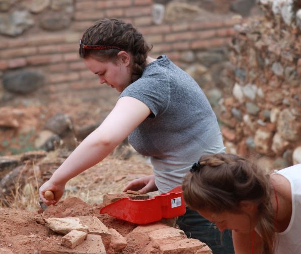 Students excavating medieval workshops at the Alhambra, Granada